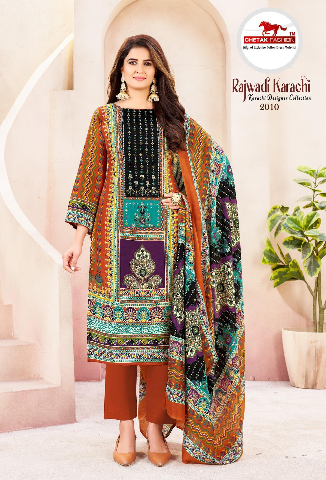 Rajwadi Karachi Vol 2 Chetak Fashion Soft Cotton Salwar Suits Supplier Gujarat