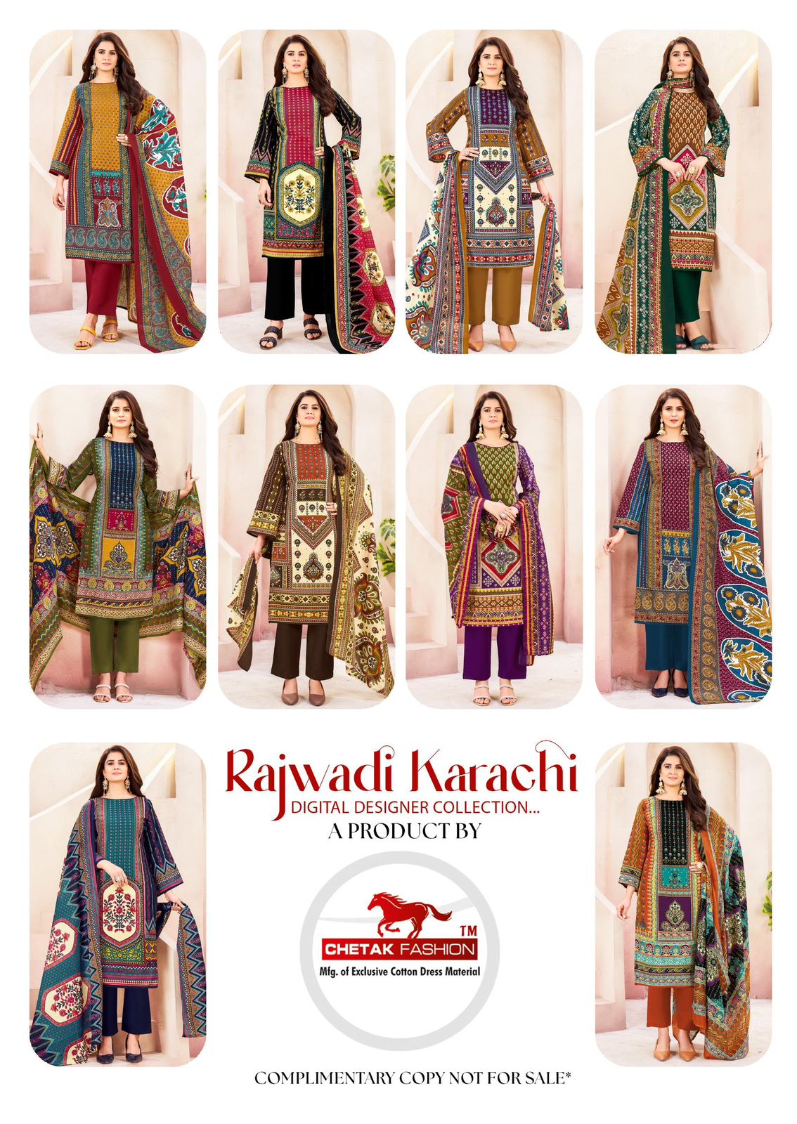Rajwadi Karachi Vol 2 Chetak Fashion Soft Cotton Salwar Suits Supplier Gujarat