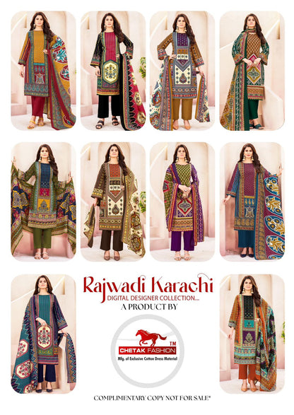 Rajwadi Karachi Vol 2 Chetak Fashion Soft Cotton Salwar Suits Supplier Gujarat