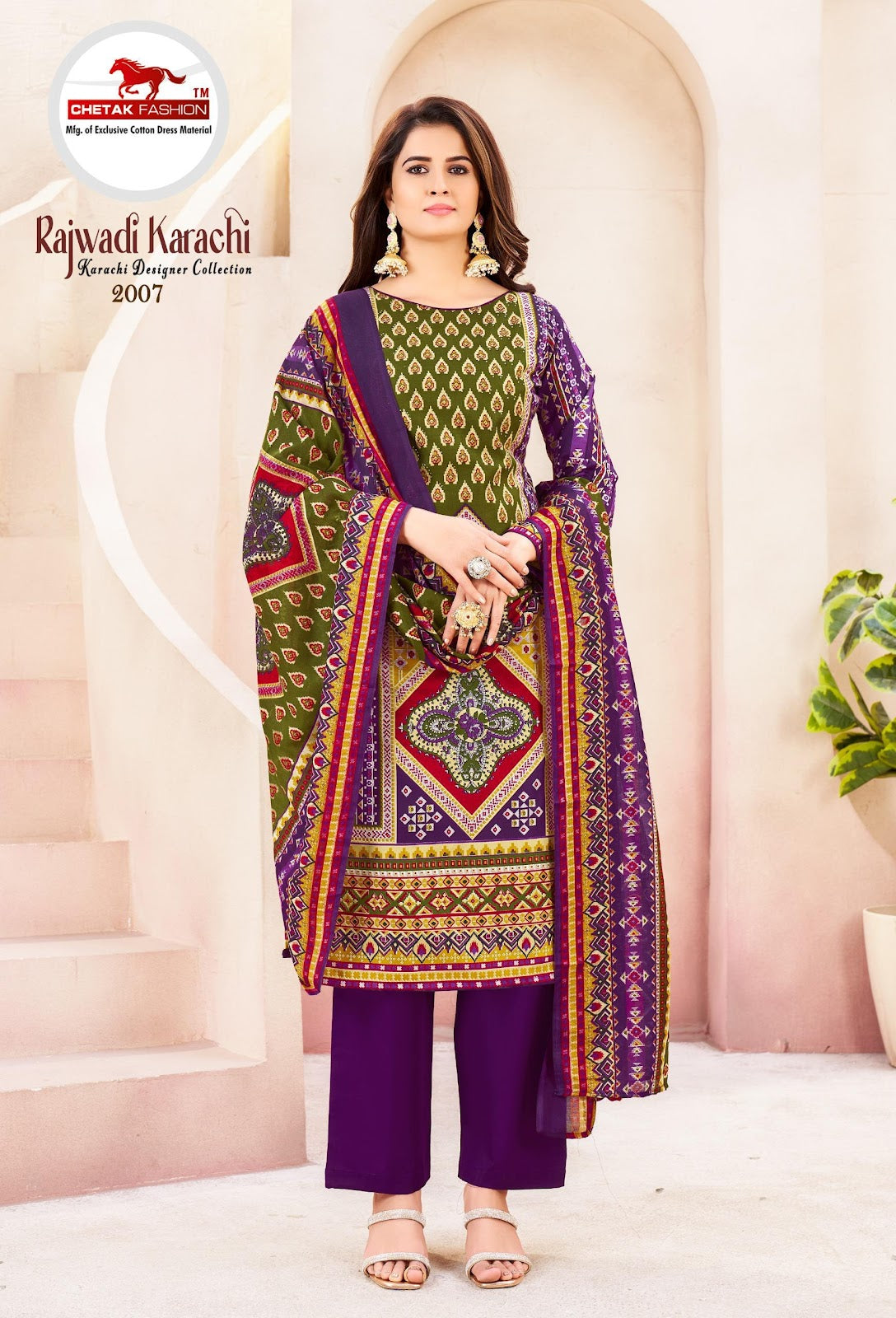 Rajwadi Karachi Vol 2 Chetak Fashion Soft Cotton Salwar Suits Supplier Gujarat