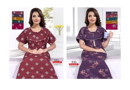 Rajwadi Kavyansika Cotton Night Gowns Wholesale