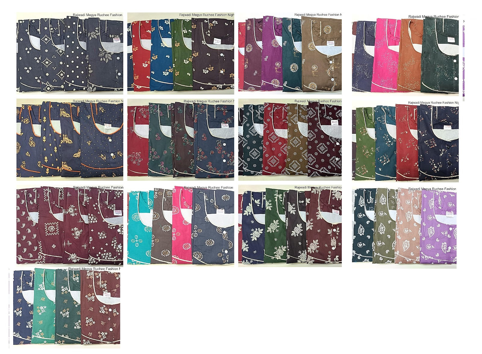 Rajwadi Megya Ruchee Fashion Night Gowns Wholesale