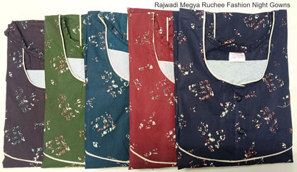 Rajwadi Megya Ruchee Fashion Night Gowns Wholesale