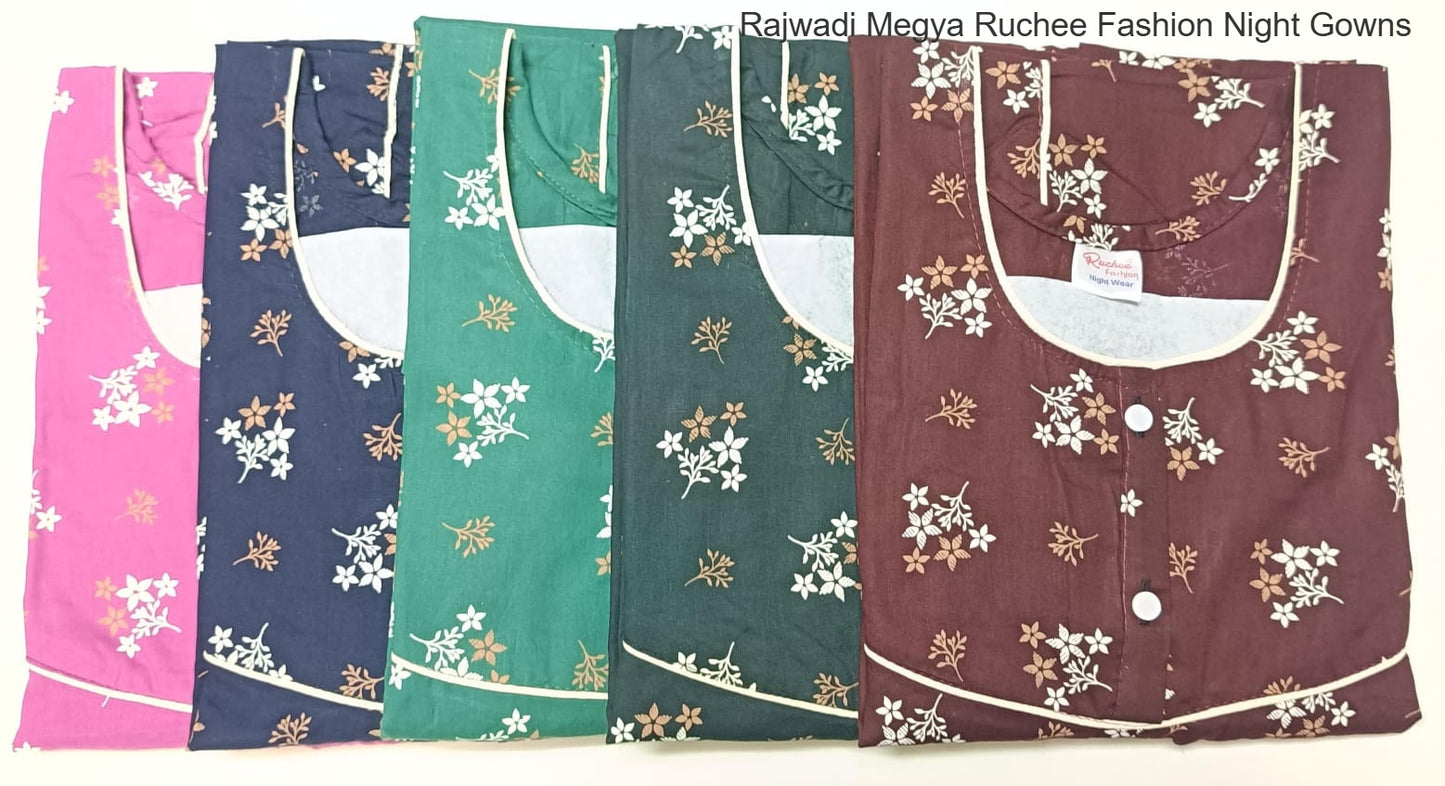 Rajwadi Megya Ruchee Fashion Night Gowns Wholesale