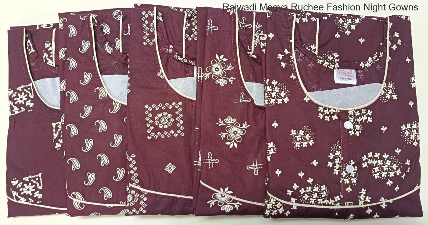 Rajwadi Megya Ruchee Fashion Night Gowns Wholesale