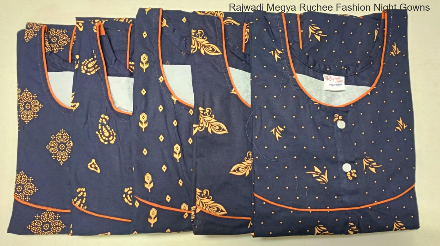 Rajwadi Megya Ruchee Fashion Night Gowns Wholesale