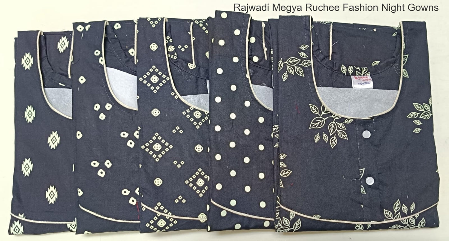 Rajwadi Megya Ruchee Fashion Night Gowns Wholesale