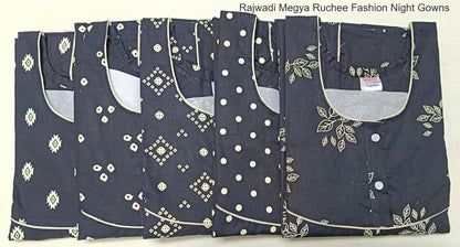 Rajwadi Megya Ruchee Fashion Night Gowns Wholesale