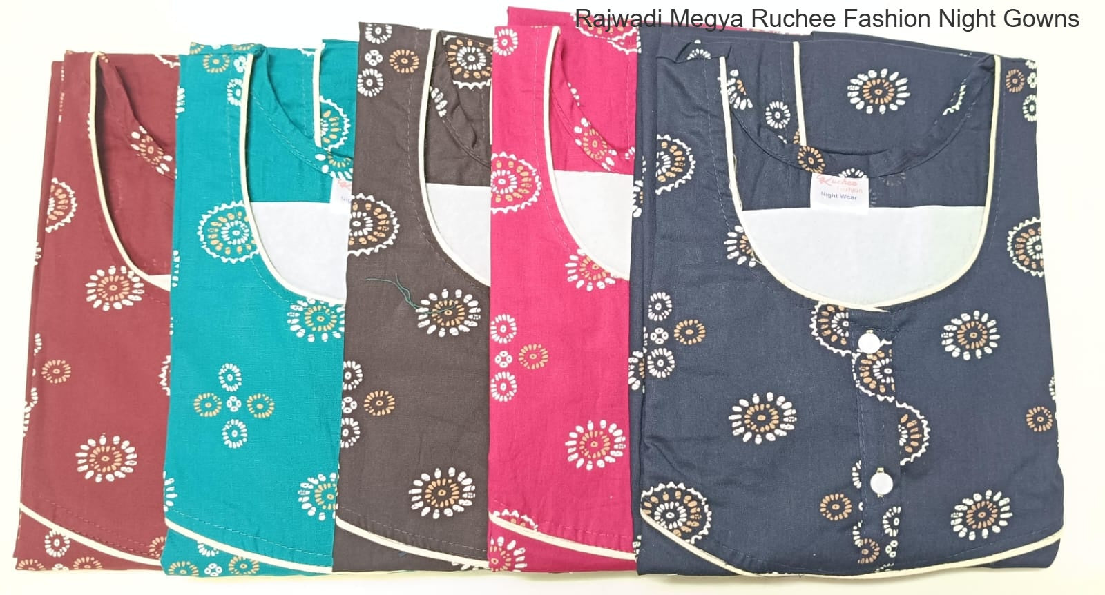 Rajwadi Megya Ruchee Fashion Night Gowns Wholesale