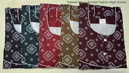 Rajwadi Megya Ruchee Fashion Night Gowns Wholesale