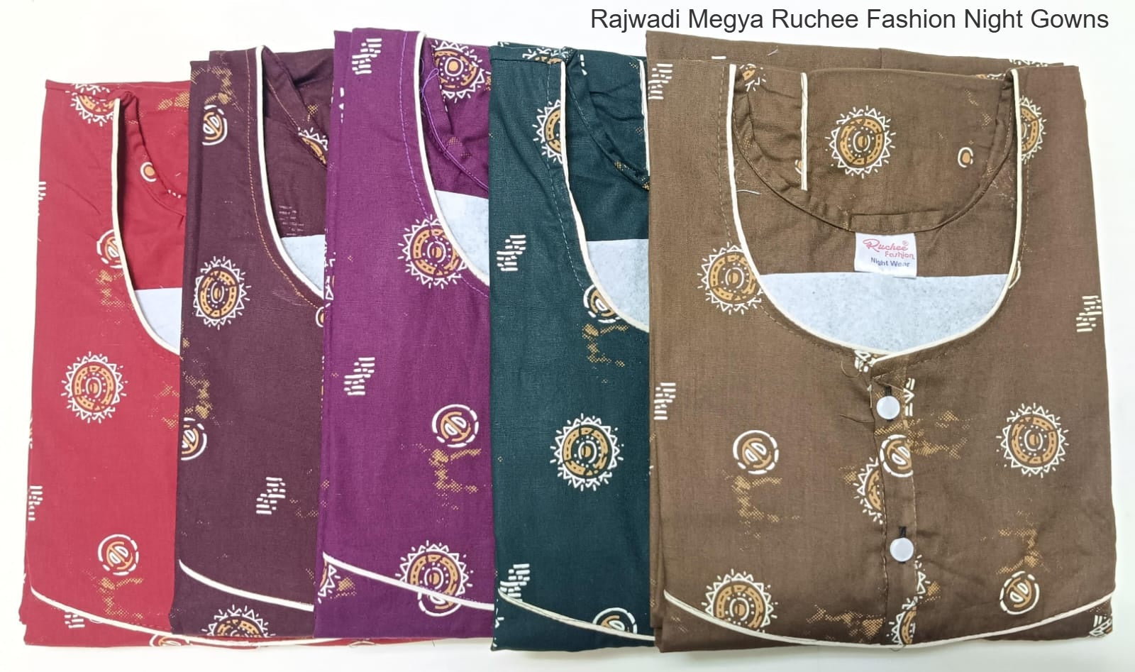 Rajwadi Megya Ruchee Fashion Night Gowns Wholesale