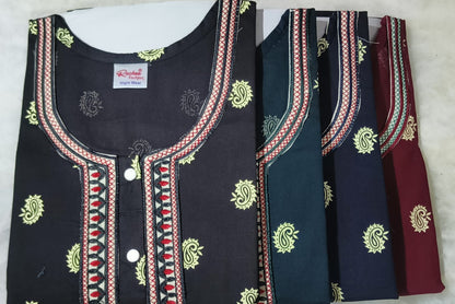 Rajwadi Pocket Ruchee Fashion Night Gowns Supplier Gujarat