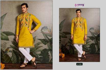 Rajwadi Raas 2 Shubhvastra Viscose Silk Mens Kurta Exporter India