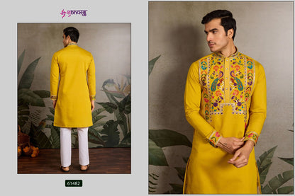 Rajwadi Raas 2 Shubhvastra Viscose Silk Mens Kurta Exporter India