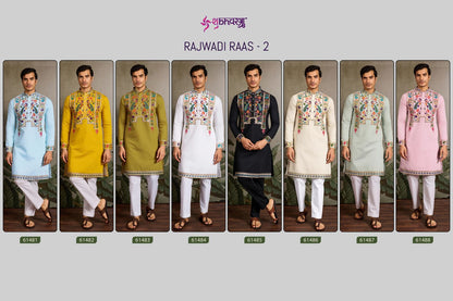 Rajwadi Raas 2 Shubhvastra Viscose Silk Mens Kurta Exporter India