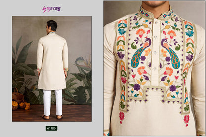 Rajwadi Raas 2 Shubhvastra Viscose Silk Mens Kurta Exporter India