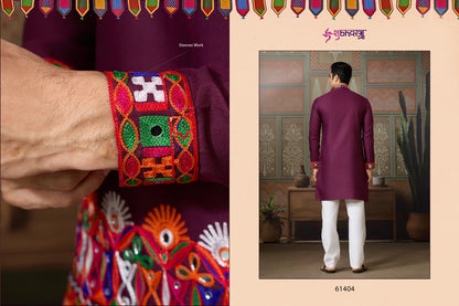 Rajwadi Raas 3 Shubhvastra Cotton Silk Mens Kurta Wholesaler Gujarat