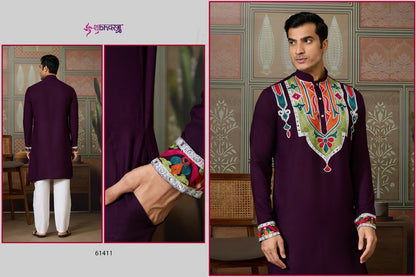Rajwadi Raas 4 Shubhvastra Cotton Mens Kurta Wholesale