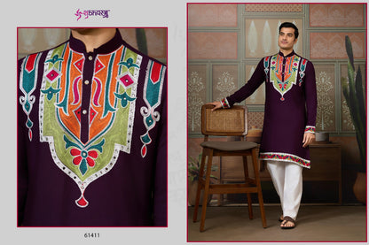 Rajwadi Raas 4 Shubhvastra Cotton Mens Kurta Wholesale