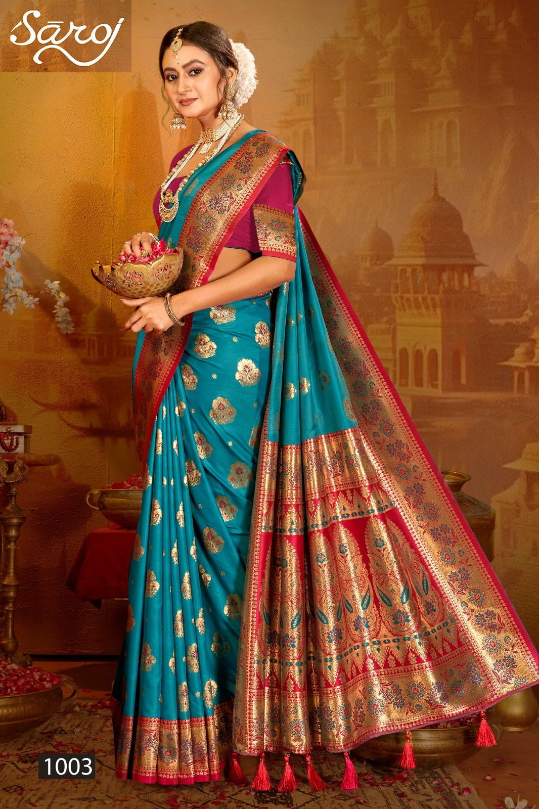 Rajwadi Silk Vol 1 Saroj Sarees Manufacturer India