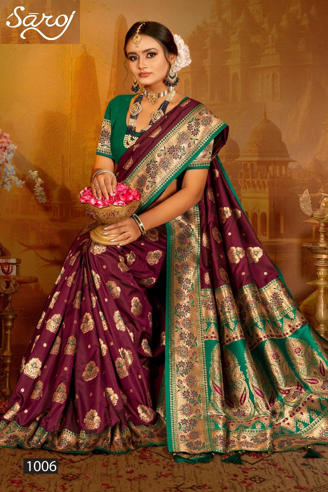 Rajwadi Silk Vol 1 Saroj Sarees Manufacturer India