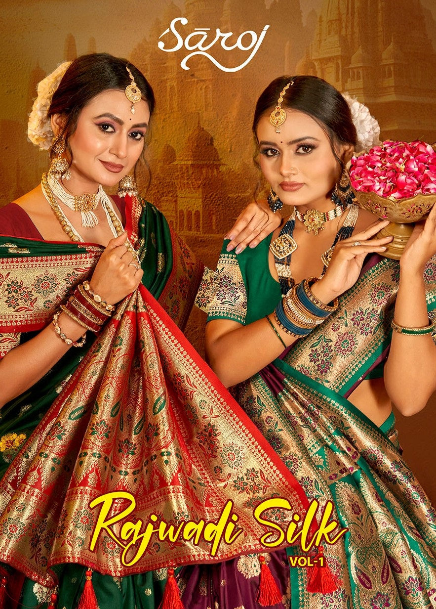 Rajwadi Silk Vol 1 Saroj Sarees Manufacturer India