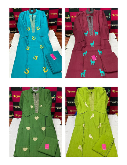 Rajwadi With Pocket 3009 Kanha Vatican Kurti Pant Set Exporter Ahmedabad