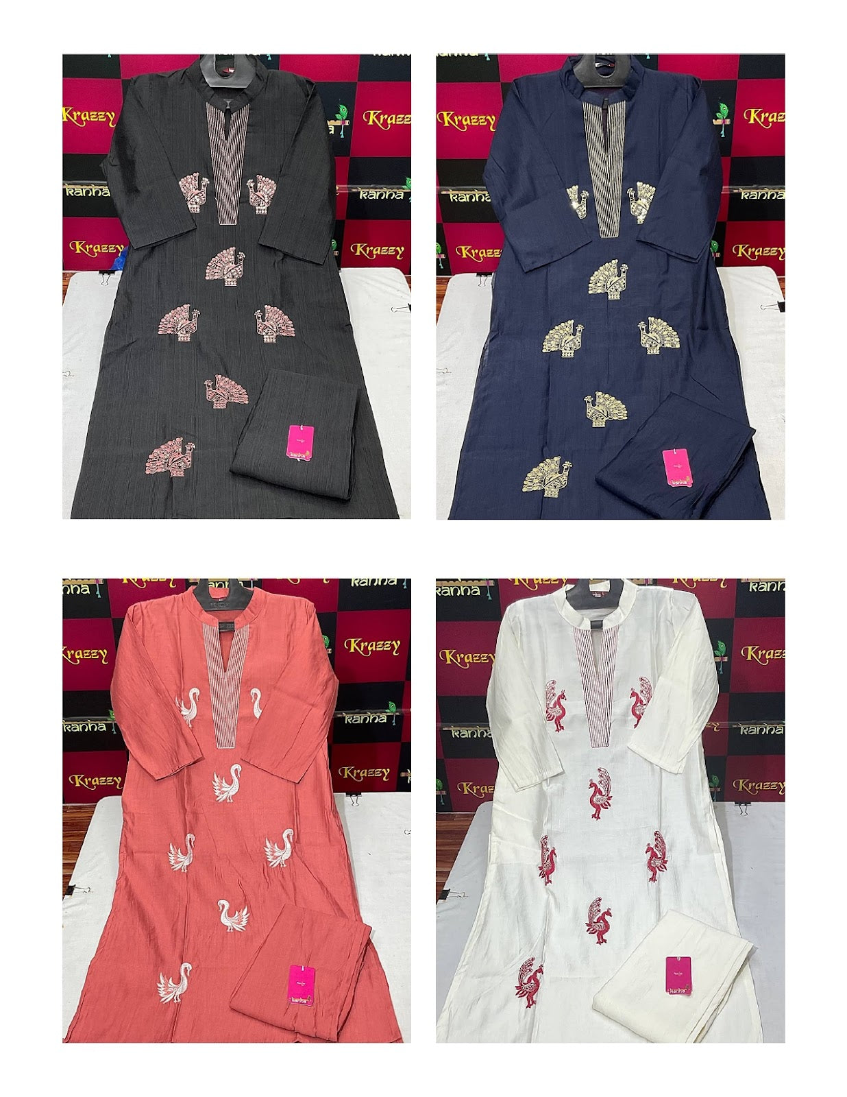 Rajwadi With Pocket 3009 Kanha Vatican Kurti Pant Set Exporter Ahmedabad