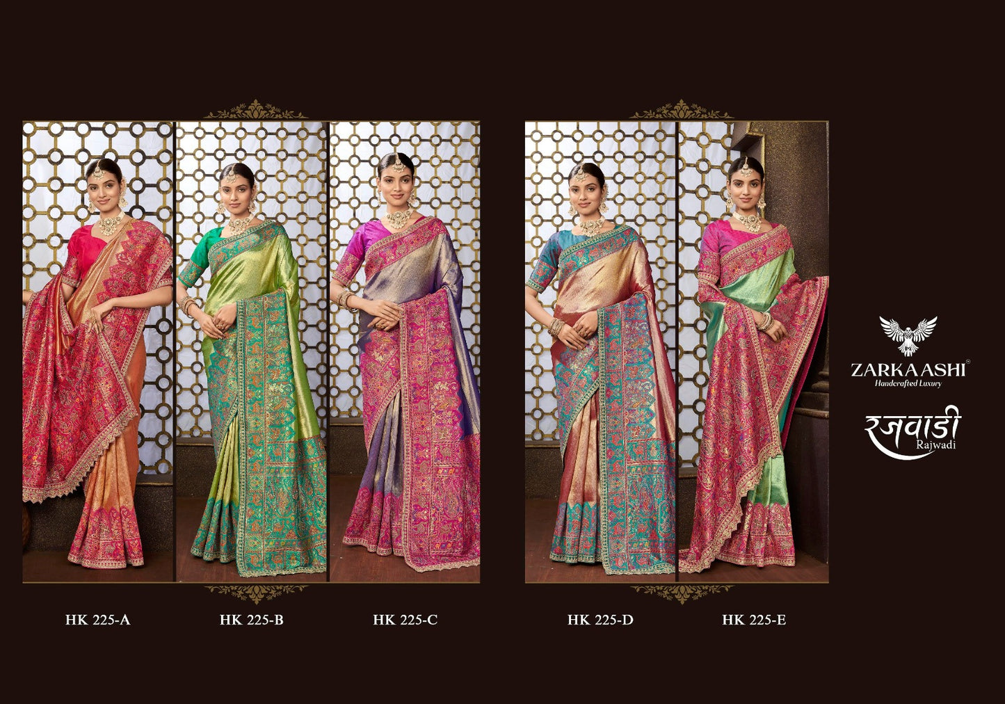 Rajwadi Zarkaashi Tissue Sarees Wholesale Price