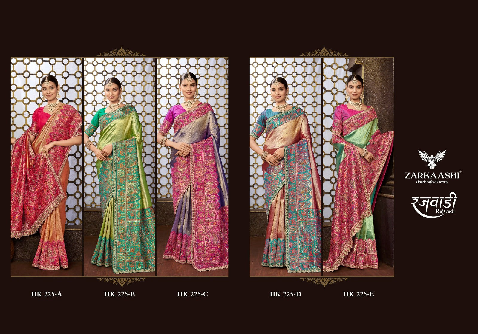 Rajwadi Zarkaashi Tissue Sarees Wholesale Price