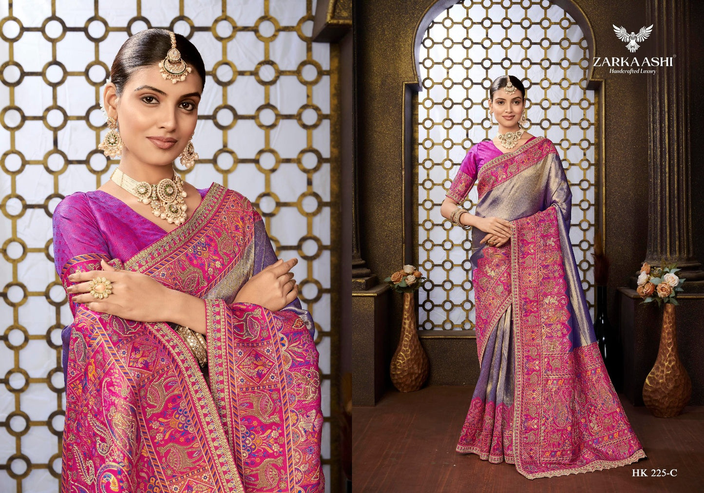 Rajwadi Zarkaashi Tissue Sarees Wholesale Price