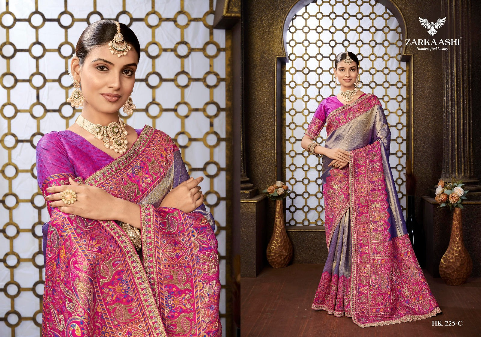 Rajwadi Zarkaashi Tissue Sarees Wholesale Price