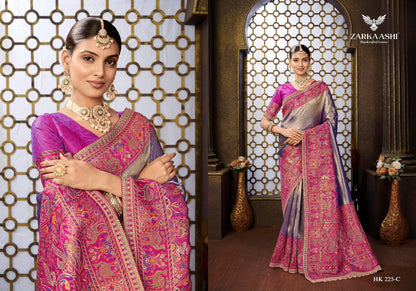 Rajwadi Zarkaashi Tissue Sarees Wholesale Price