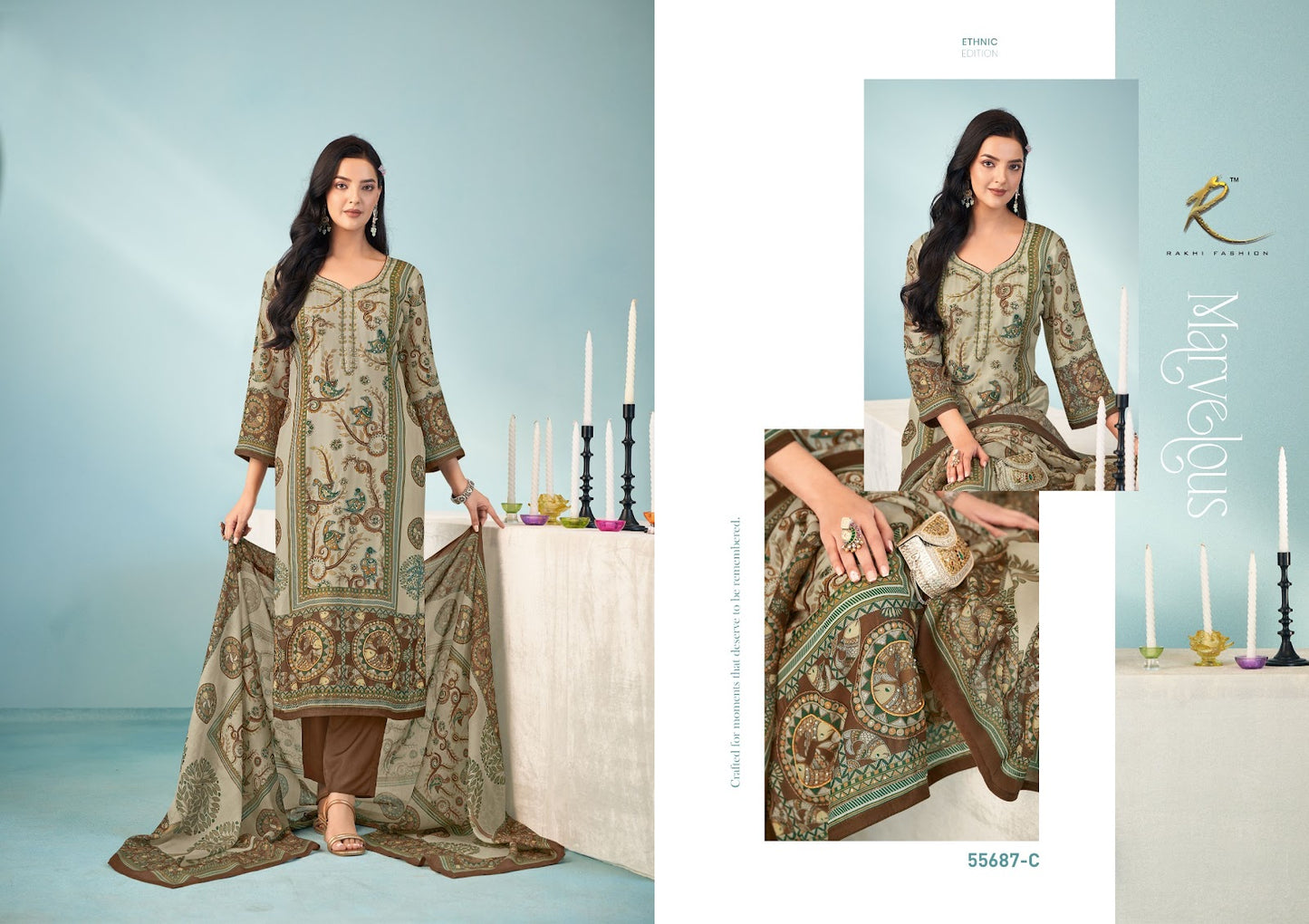 Rakhdi Special 55687 Rakhi Fashion Bemberg Pant Style Suits Wholesaler Gujarat