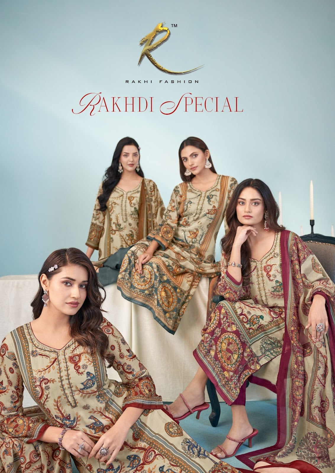 Rakhdi Special 55687 Rakhi Fashion Bemberg Pant Style Suits Wholesaler Gujarat
