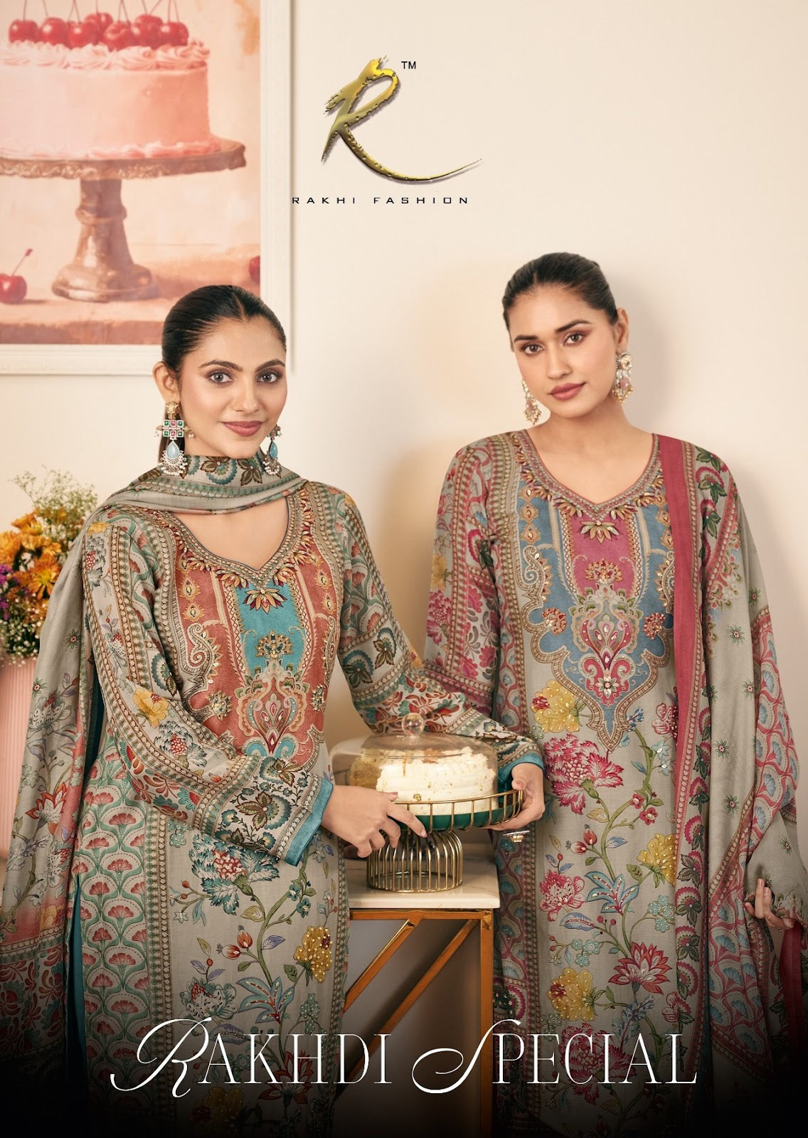 Rakhdi Special Rakhi Fashion Bemberg Pant Style Suits Wholesaler