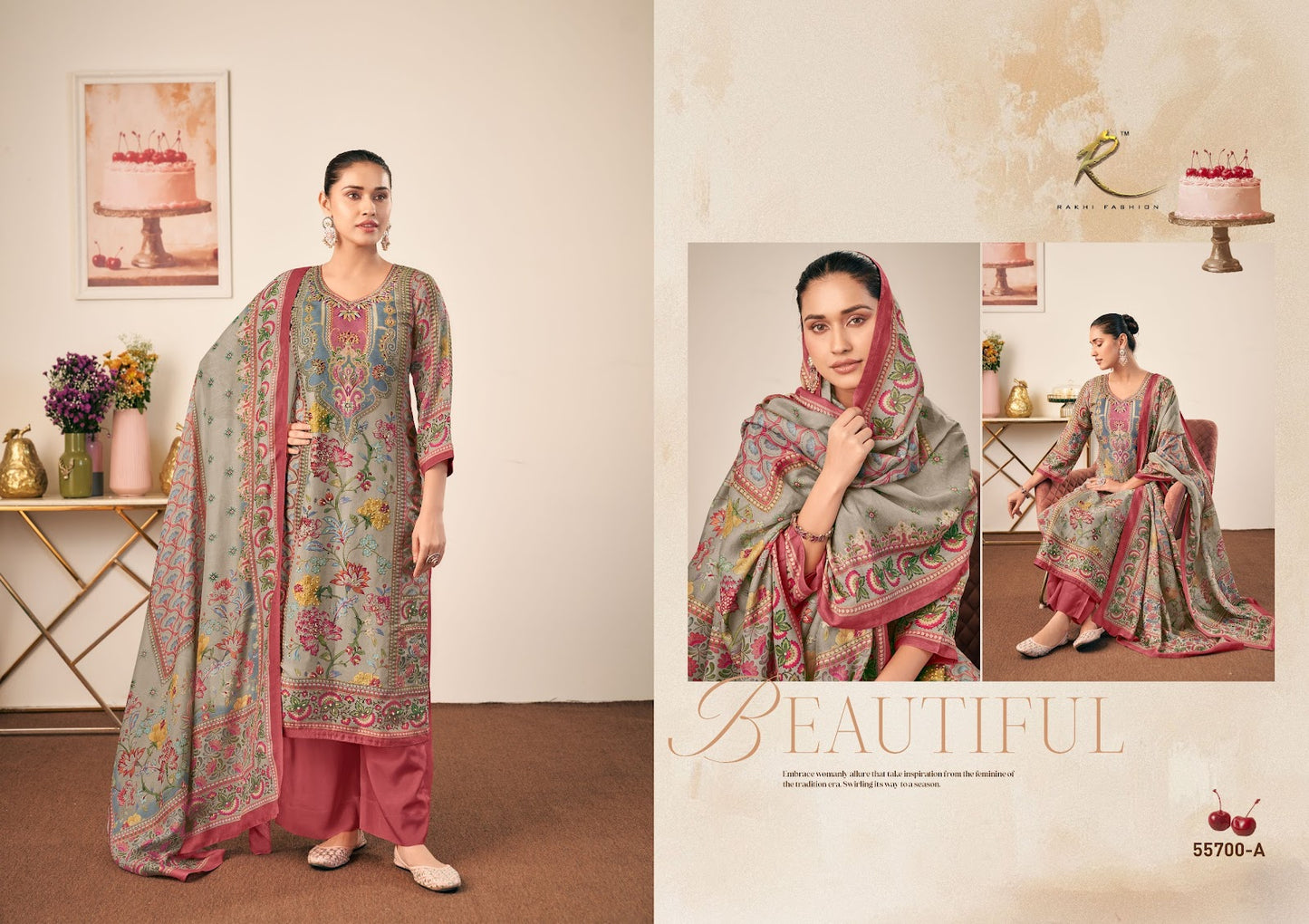 Rakhdi Special Rakhi Fashion Bemberg Pant Style Suits Wholesaler