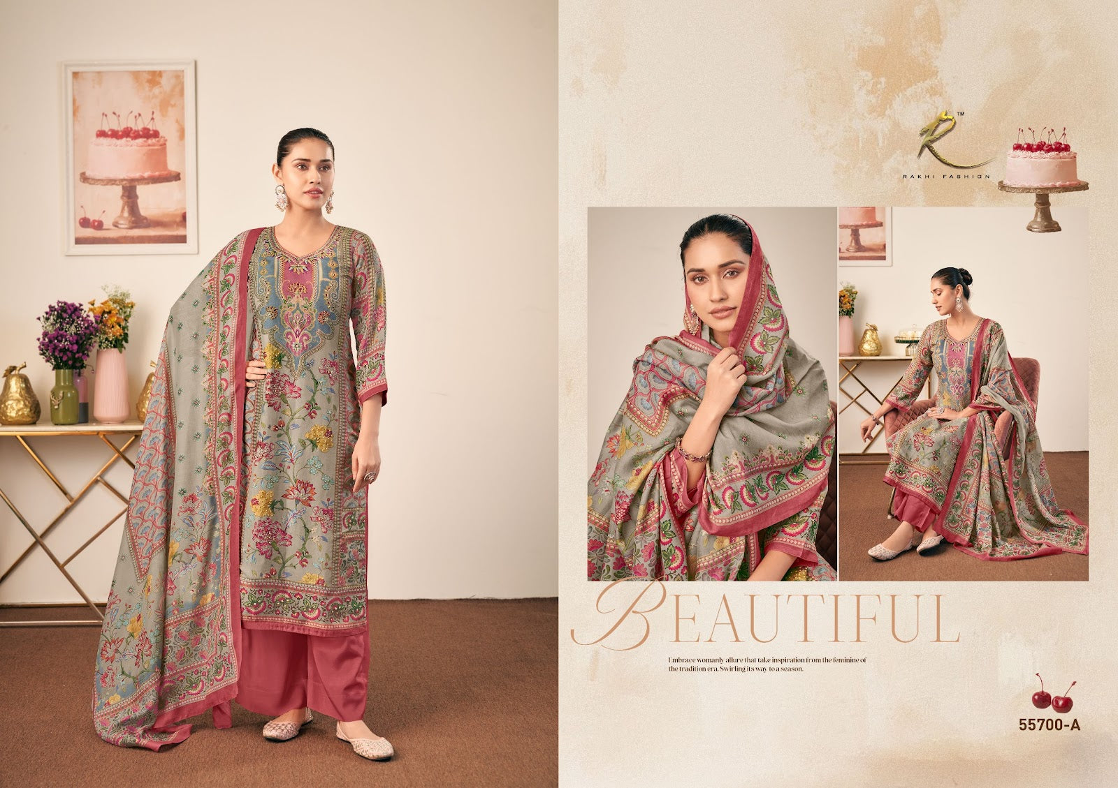 Rakhdi Special Rakhi Fashion Bemberg Pant Style Suits Wholesaler