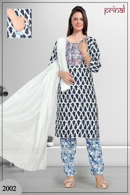 Rakhi 2 Prinal Heavy Reyon Readymade Pant Style Suits Wholesale Rate