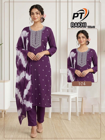 Rakhi Vol 1 Pt Vertical Readymade Pant Style Suits Wholesale Price