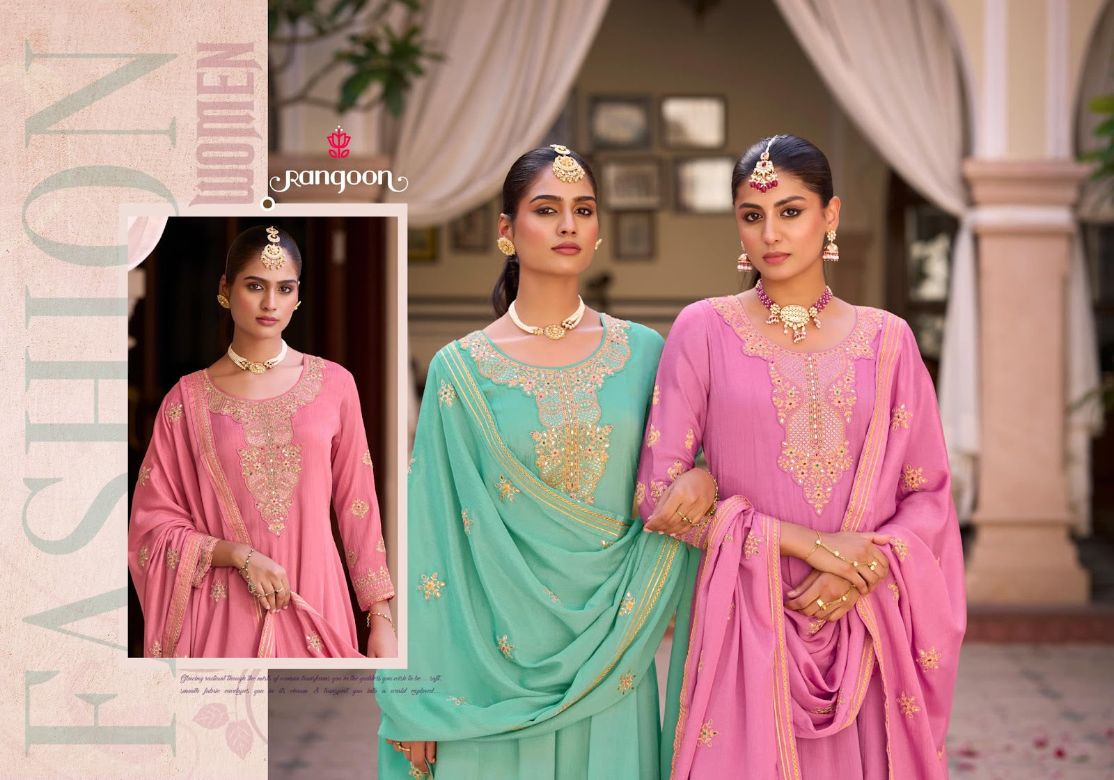 Raksha Rangoon Silk Readymade Anarkali Suits Supplier Gujarat