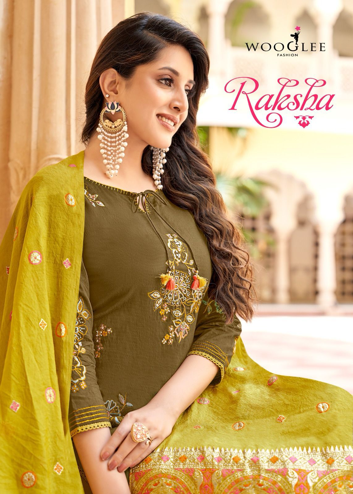 Raksha Woodee Viscose Weaving Readymade Pant Style Suits Supplier India