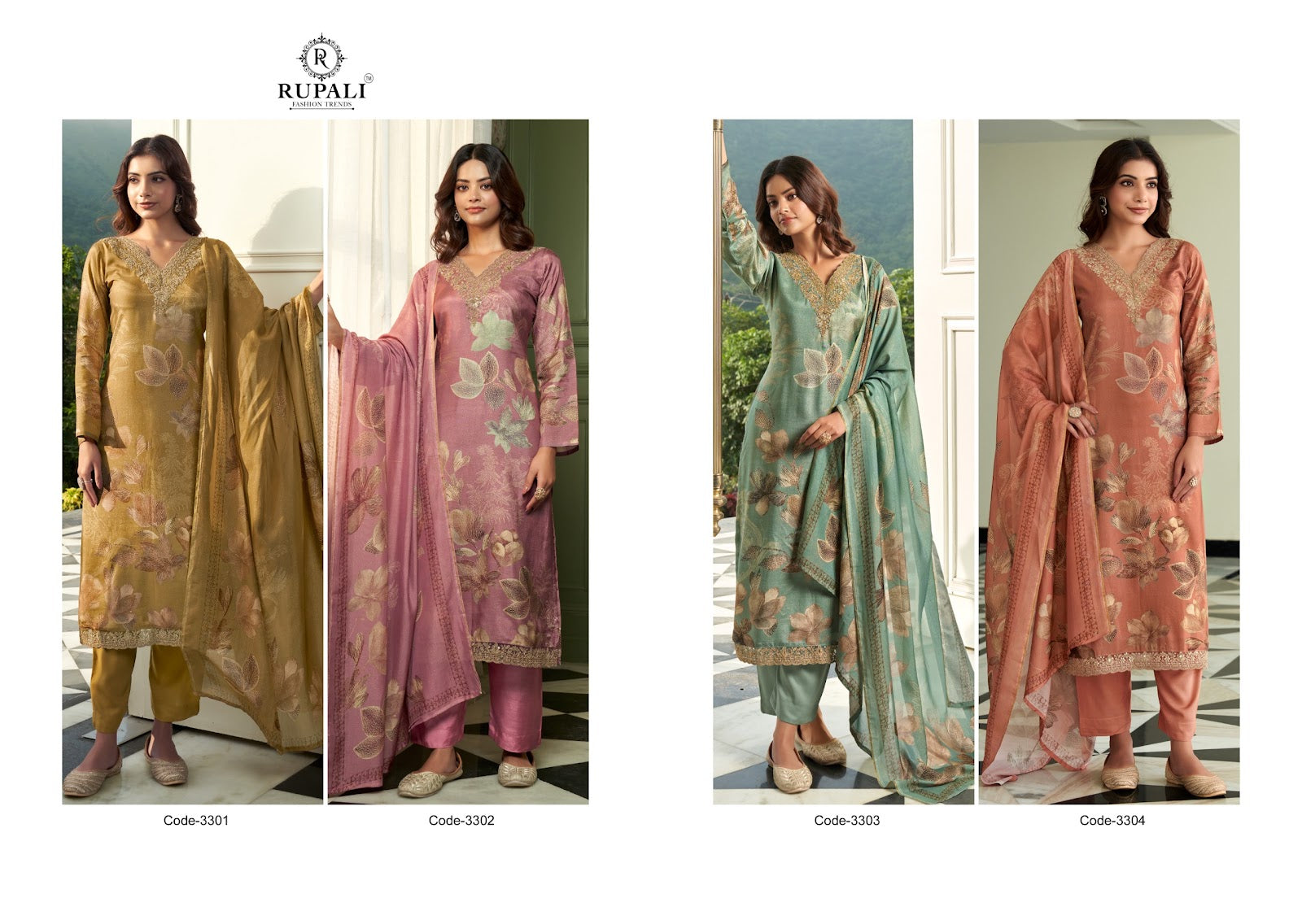 Rakshita Rupali Viscose Muslin Pant Style Suits Wholesale Price