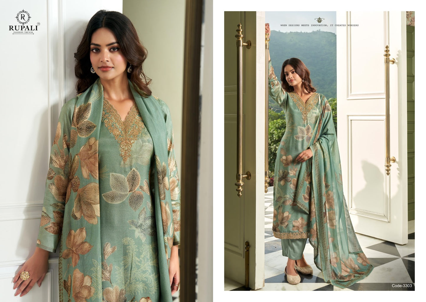 Rakshita Rupali Viscose Muslin Pant Style Suits Wholesale Price