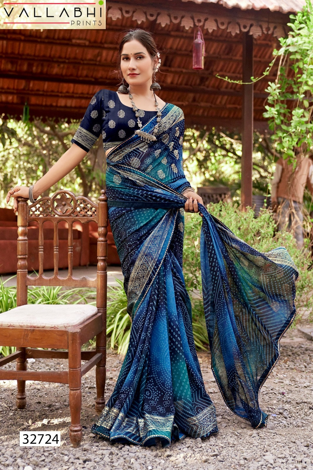 Rakshlata Vallabhi Prints Georgette Sarees Wholesaler India