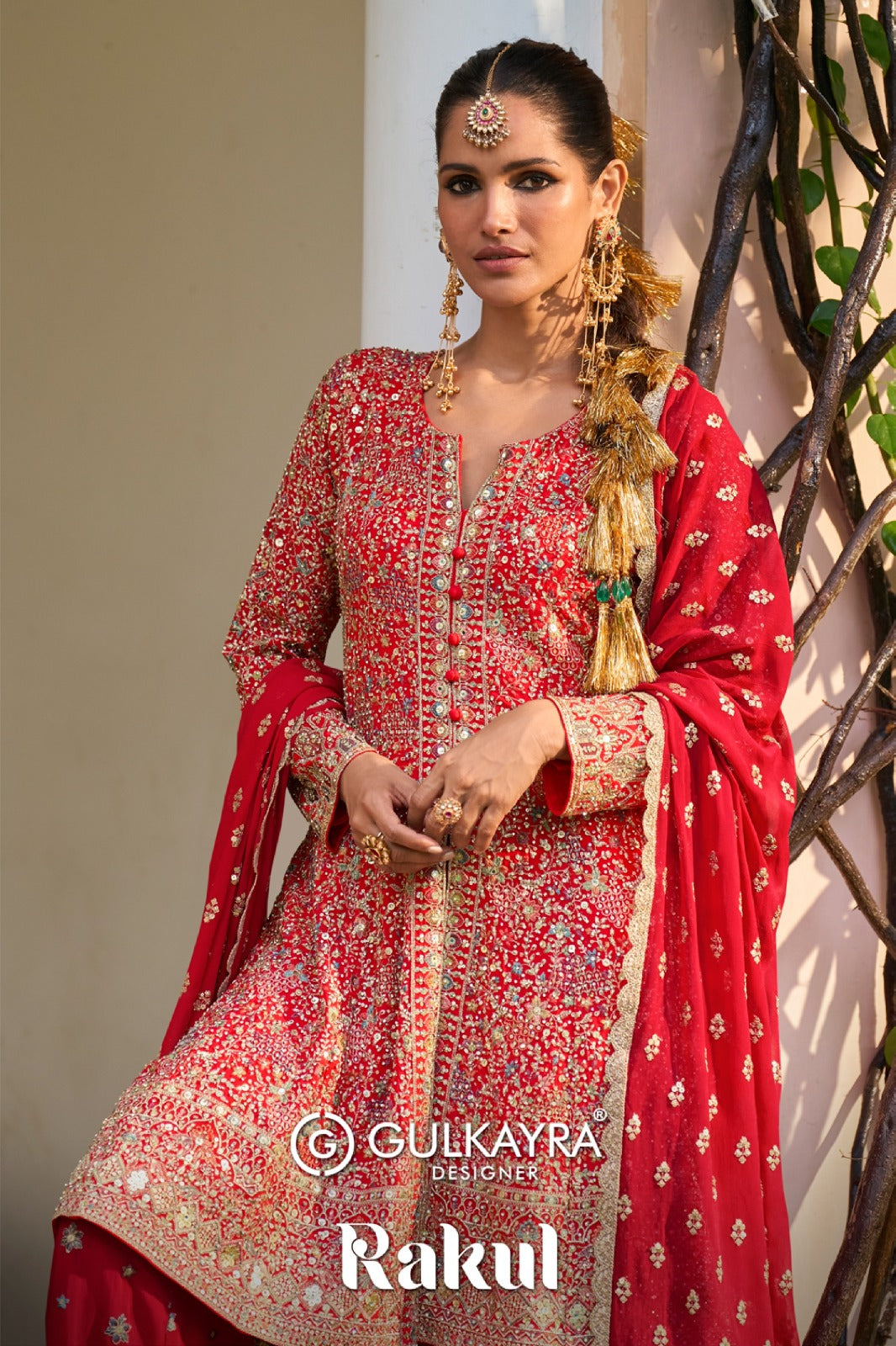 Rakul Gulkayra Designer Georgette Readymade Sharara Suits Exporter India