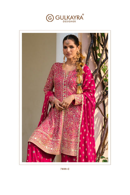 Rakul Gulkayra Designer Georgette Readymade Sharara Suits Exporter India