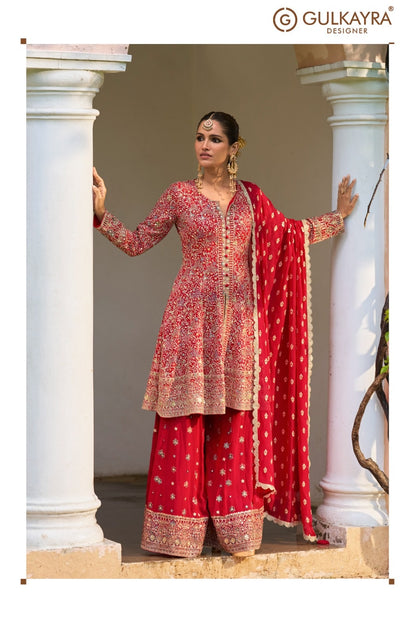 Rakul Gulkayra Designer Georgette Readymade Sharara Suits Exporter India