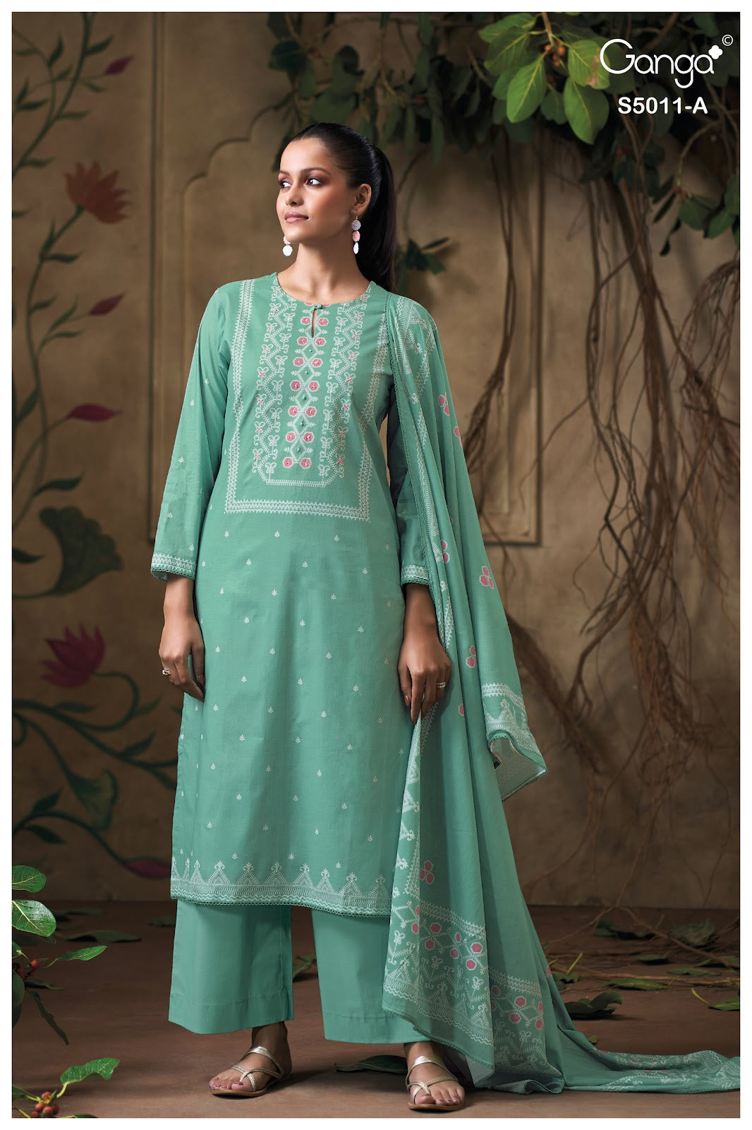 Rakul S5011 Ganga Cotton Plazzo Style Suits Manufacturer Gujarat