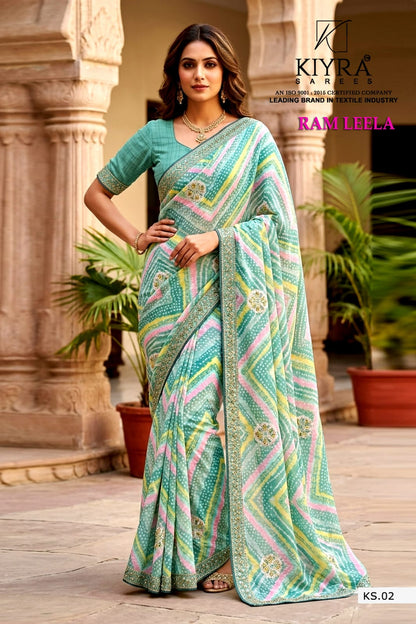 Ram Leela Kiyra Weightless Sarees Wholesaler Ahmedabad